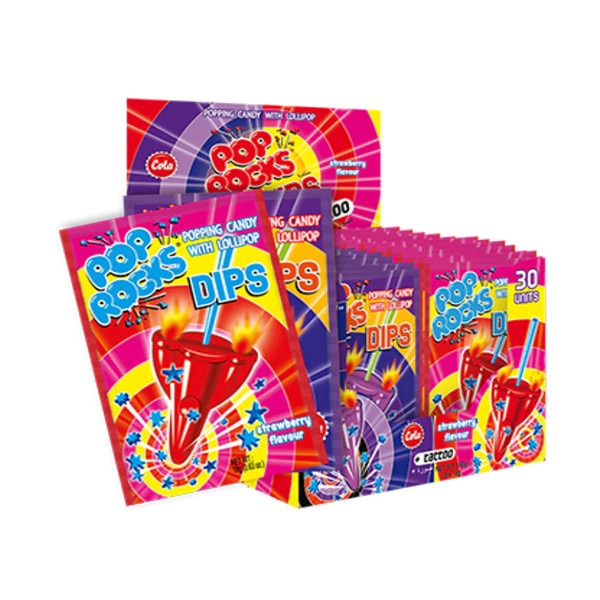 Pop Rocks Dip and Tattoo 30 pcs (unit) | Mansfield Dairy